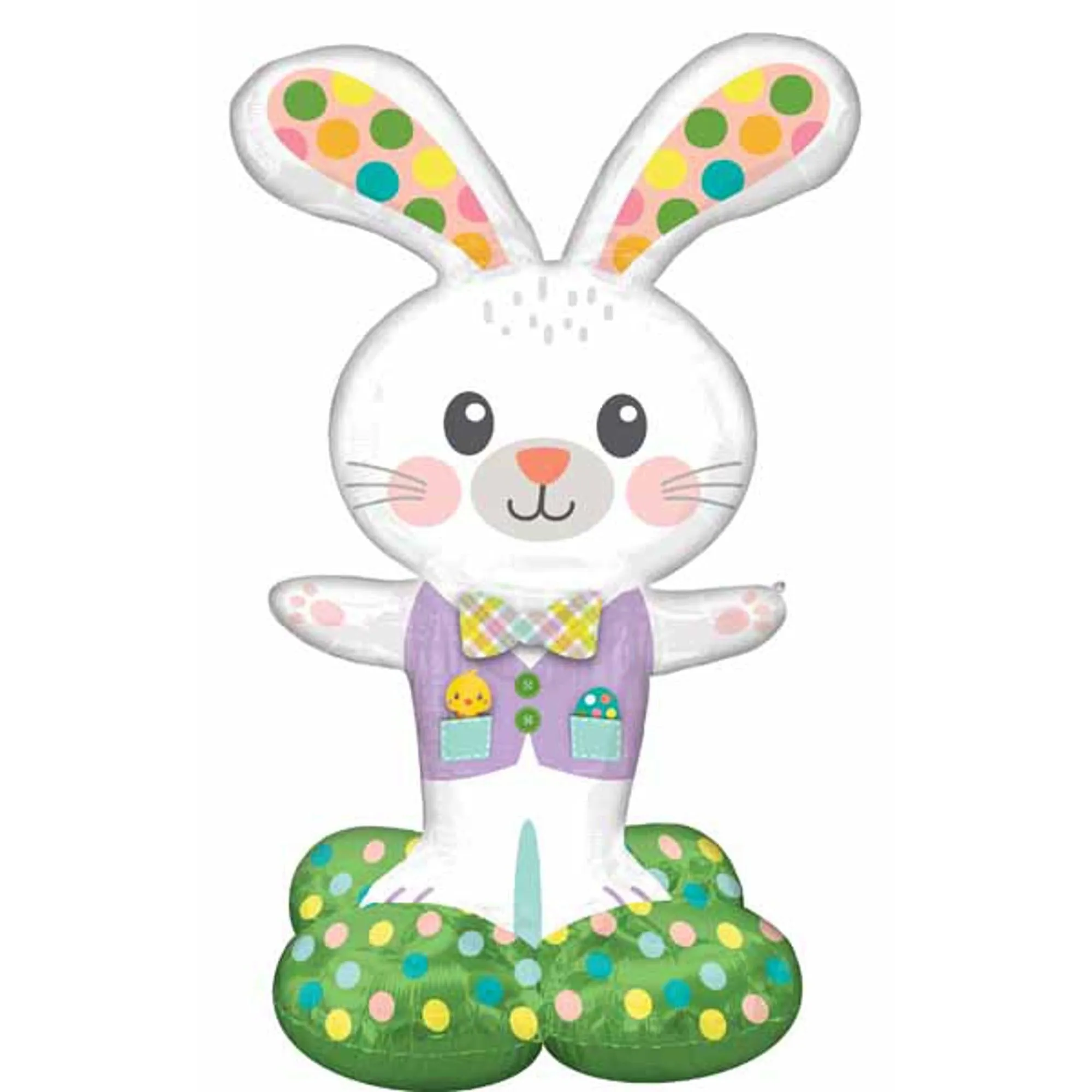 46" Spotted Easter Bunny AirLoonz Balloon (1/Pk)